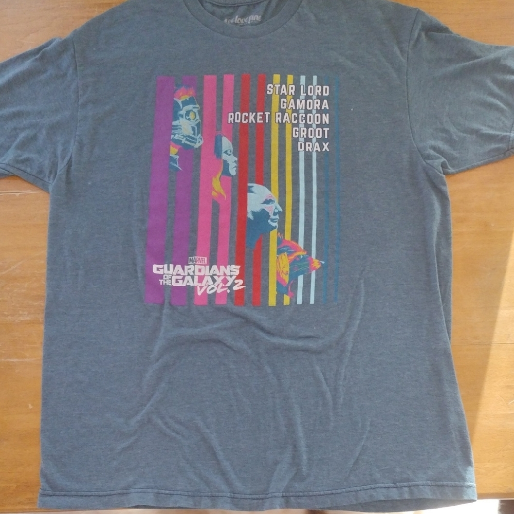 Marvel Guardians Of The Galaxy Gray and Pink Retro Graphic Tee